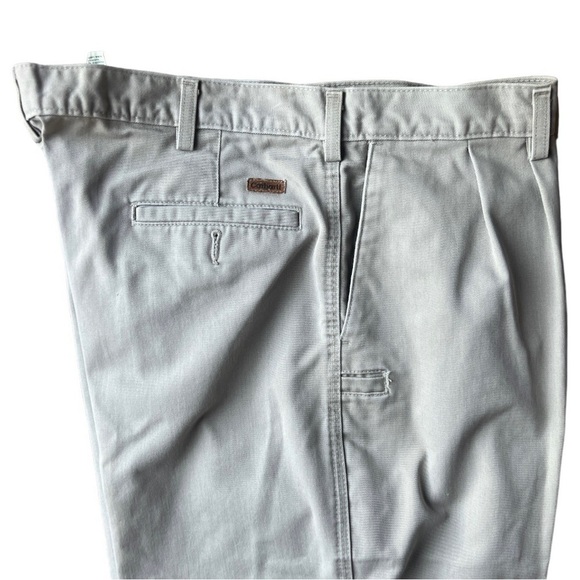 Carhartt Men’s Pleated Twill Khaki Work Pants B132KHI Beige, Size 40x34 - Picture 7 of 13
